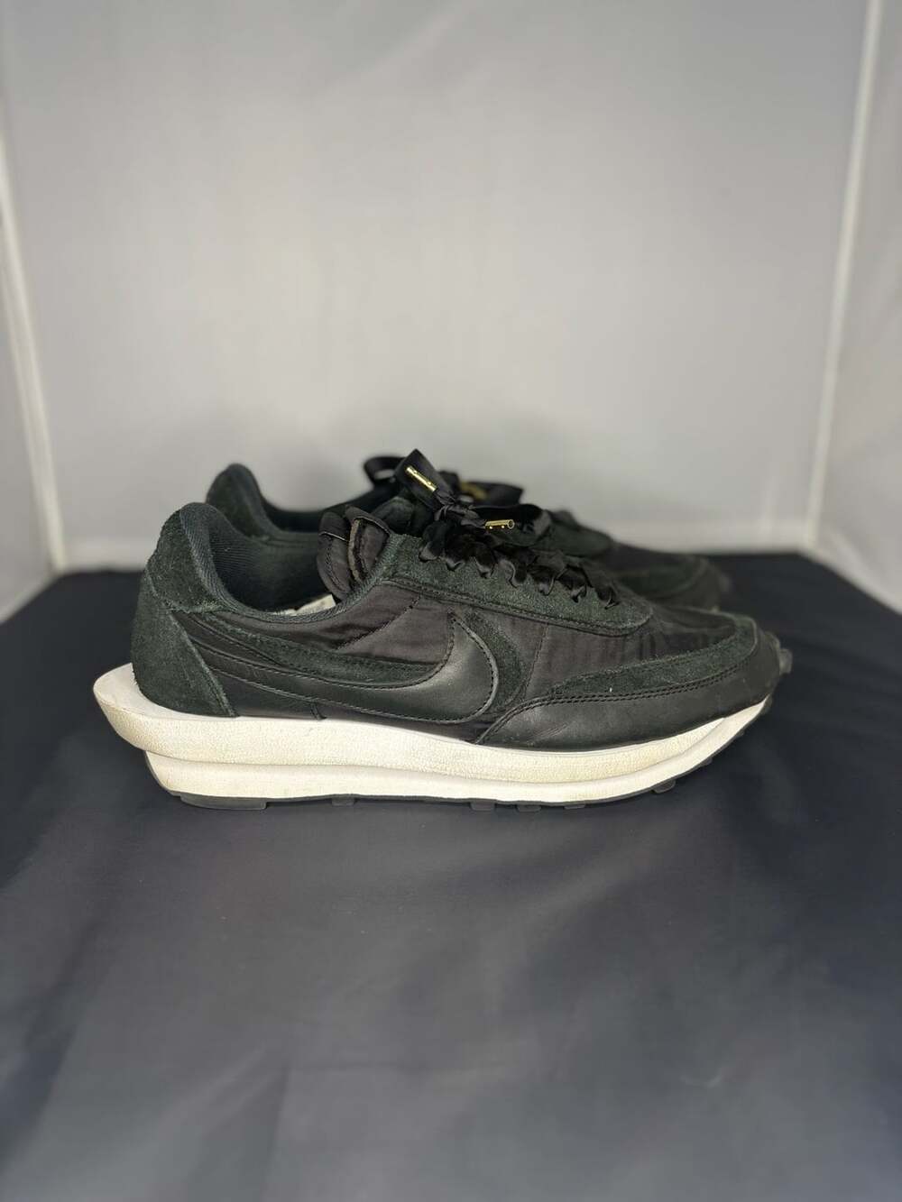 Nike x Sacai LD Waffle Black Nylon Sneakers